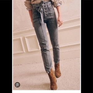 SEZANE Maxime Denim Trousers Size 8